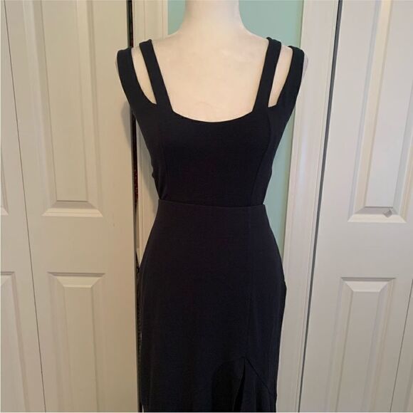 Maeve Black Open-Back Knit Maxi Dress| size L - Picture 8 of 12